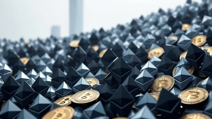 Visualizing Bitmine Immersion's substantial ETH holdings within a corporate investment portfolio, highlighting its impact on the crypto market.