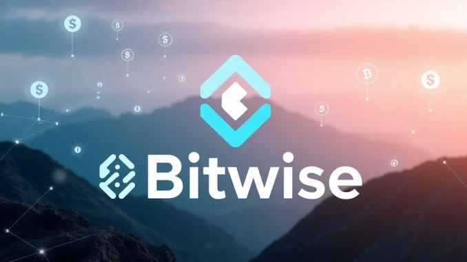 Bitwise ETF application for stablecoin and tokenization fund, symbolizing innovation in digital asset investments.