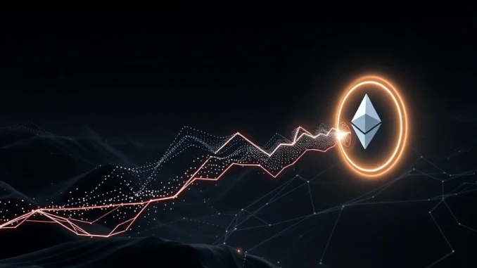 Visualizing BlackRock's substantial Ethereum deposit to Coinbase Prime, signaling potential market moves and affecting ETH price.