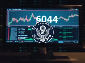 A digital screen displaying a BLS data error message, symbolizing the disruption to the U.S. Bureau of Labor Statistics' website tool affecting crucial economic data releases.