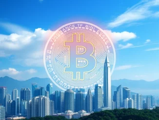 Boyaa Interactive's strategic Bitcoin purchase shown by a digital BTC coin integrated into a corporate financial landscape.