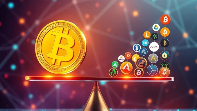 Chart showing BTC dominance declining, indicating a potential altcoin season and a significant shift in the crypto market.