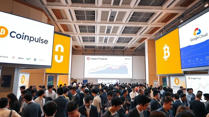 Attendees networking at the BTCFi SeoulMate event, discussing crucial Bitcoin finance innovations in Seoul.