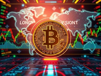 Visualizing the BTC perpetual futures long/short ratio on leading crypto exchanges, indicating market sentiment for Bitcoin.