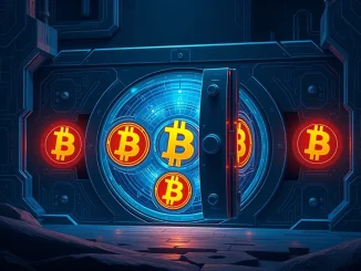 An abstract depiction of the Yield Basis **BTC yield protocol**, illustrating how it offers secure, decentralized yield generation for Bitcoin holders.