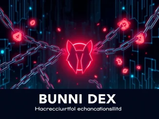 Visualizing the aftermath of the Bunni DEX hack, highlighting the impact on digital assets and emphasizing the urgent need for enhanced blockchain security.