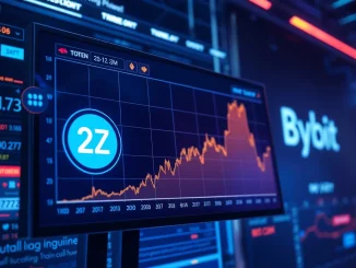 Bybit listing interface displaying the 2Z token trading pair, symbolizing a new investment opportunity for crypto traders.