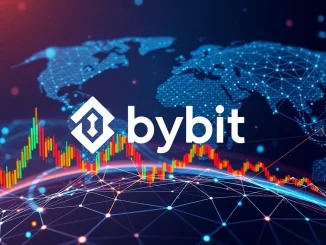 A digital art rendering symbolizing the Bybit ART listing, showing the Bybit logo alongside a stylized ART token, representing new opportunities in crypto spot trading.