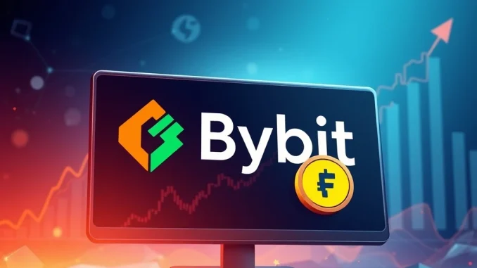 Bybit FF listing announcement on a trading platform interface, highlighting the new FF spot trading pair.