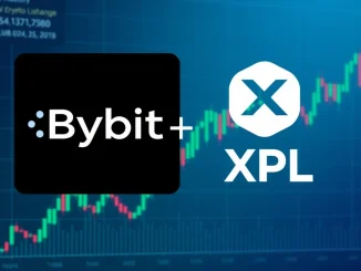 Bybit XPL listing announcement, showing the XPL token symbol on a digital trading interface, representing a new trading opportunity.