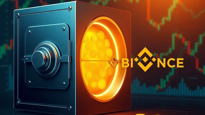 Visualizing a **Ceffu** institutional **BTC transfer** to **Binance**, representing a significant **cryptocurrency custody** movement.