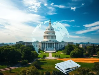 An illustration of the CFTC's potential move to allow overseas crypto exchanges into the US market, highlighting regulatory discussions.