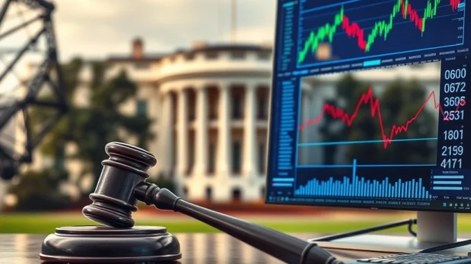 A gavel on a desk, symbolizing the withdrawal of Brian Quintenz's CFTC nomination and its impact on crypto regulation.