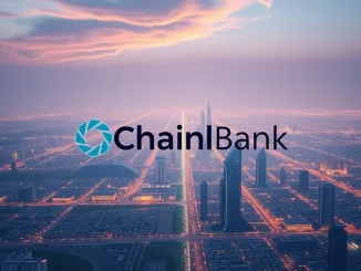 Chainlink and Awwal Bank logos symbolize their strategic partnership, driving Saudi blockchain innovation.