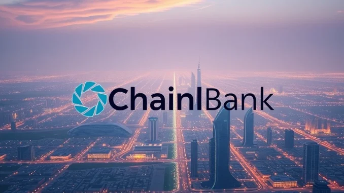 Chainlink and Awwal Bank logos symbolize their strategic partnership, driving Saudi blockchain innovation.