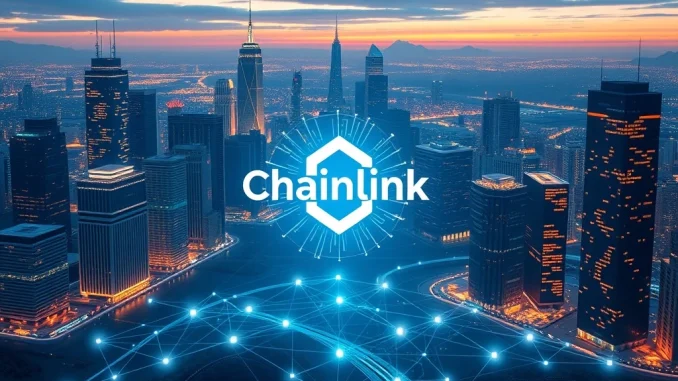 Chainlink acting as a pivotal bridge between traditional financial systems and blockchain for real-world asset tokenization.