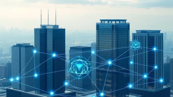 Chainlink's blockchain technology securely connects 24 financial institutions, streamlining corporate actions with AI integration.