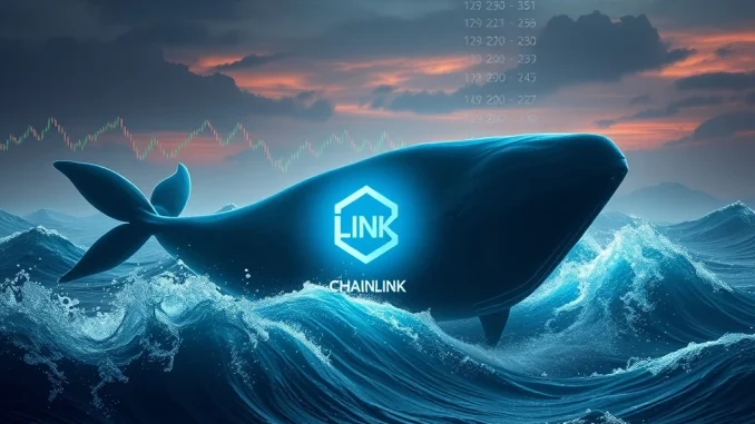 An anonymous crypto whale selling Chainlink LINK, symbolizing significant market impact and on-chain activity.