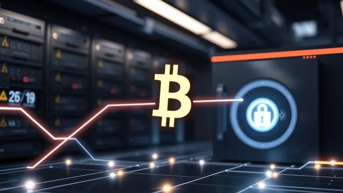 CleanSpark's strategic $100M Bitcoin credit line secured with BTC collateral, symbolizing financial growth and stability.