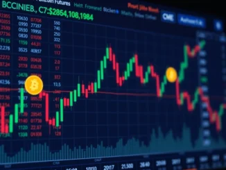 A financial chart illustrating a significant $1.3K price gap in CME Bitcoin futures, indicating market movements and potential trading opportunities.