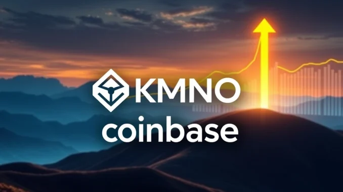 Coinbase's listing roadmap highlights KMNO, signaling a significant development for the digital asset.