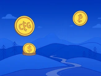 Coinbase logo with CFG and TROLL tokens integrating into a digital roadmap, symbolizing a significant Coinbase listing event.