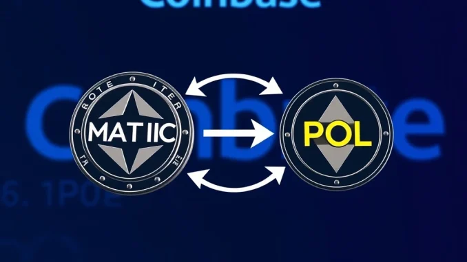 Coinbase MATIC to POL conversion roadmap showing a seamless transition, highlighting the Polygon POL upgrade for investors.
