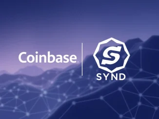 Coinbase SYND listing roadmap update, showing the Syndicate crypto logo next to Coinbase's, symbolizing a new asset addition.