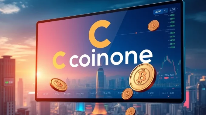 Coinone exchange logo with Boundless ZKC coins, symbolizing a new crypto listing and ZKC trading opportunity.