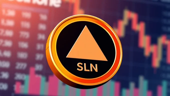 A visual representation of the urgent **Coinone warning** for **Smart Layer SLN** token, highlighting the associated **crypto investment risk**.
