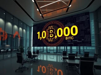 Chart displaying the significant growth in corporate Bitcoin holdings, highlighting the milestone of 1 million BTC and robust institutional Bitcoin adoption.