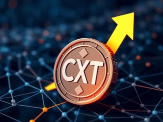 A visual representing Covalent CXT buyback impact, showing reduced token supply and a strong, interconnected DePIN data layer.