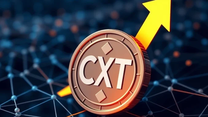 A visual representing Covalent CXT buyback impact, showing reduced token supply and a strong, interconnected DePIN data layer.