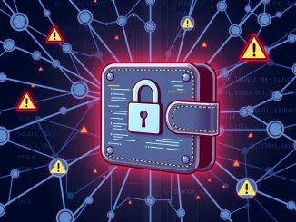 A digital representation of a secure hardware wallet protecting against a critical Ledger hack, symbolizing robust hardware wallet security.