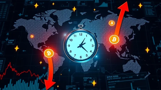 Visualizing crucial global macroeconomic events with charts and a world map, indicating the financial market impact of central bank decisions.