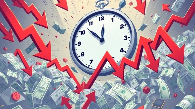 Charts showing massive crypto liquidations in the futures market, highlighting rapid trading risks and market volatility.