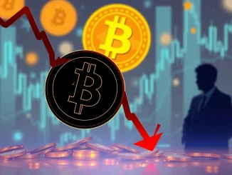 Chart depicting a steep drop in crypto market cap, illustrating the $170 billion cryptocurrency loss and investor concern.