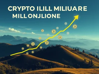 A visual of crypto millionaires' wealth growth, driven significantly by Bitcoin, representing digital asset prosperity.