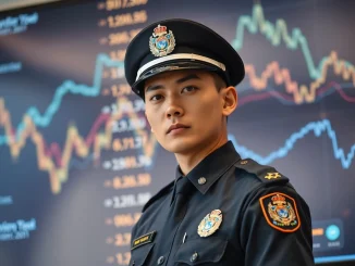 South Korean police officer tracking cryptocurrency crime, highlighting efforts to combat drug trafficking using virtual assets.
