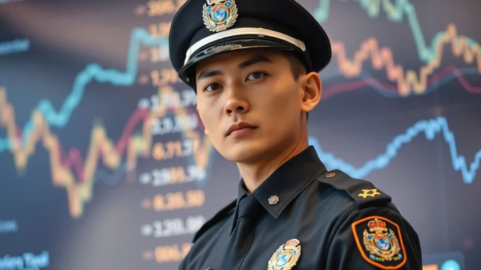 South Korean police officer tracking cryptocurrency crime, highlighting efforts to combat drug trafficking using virtual assets.