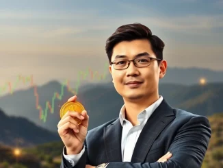 Changpeng Zhao, Binance founder, confidently represents his $62.9 billion net worth, leading crypto billionaires in the digital asset space.