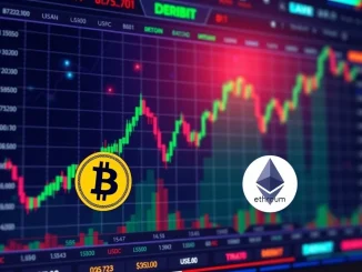Deribit options platform displaying BTC and ETH charts, symbolizing the new USDC settlement and 4% rewards for Deribit USDC options.