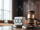 Gavel in a South Korean courtroom symbolizing a DEX CEX listing legal ruling impacting token listing dispute.