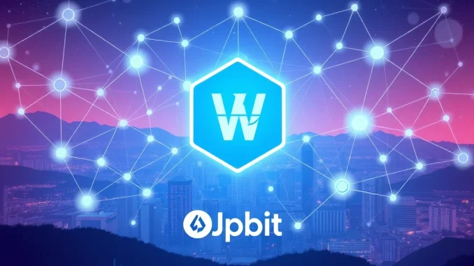 Dunamu Upbit's Giwa chain powering a won-backed stablecoin, symbolizing South Korea's advanced blockchain finance.