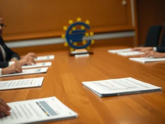 ECB officials discussing potential interest rate cuts to address economic challenges in the eurozone.