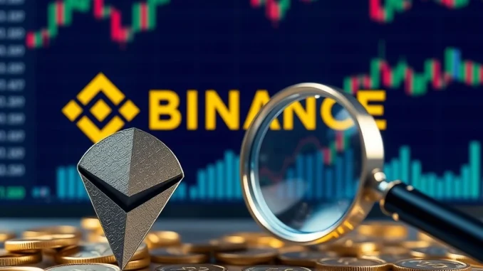 Visualizing a significant **ETH deposit to Binance** by Trend Research, indicating a large cryptocurrency transfer and potential market activity.