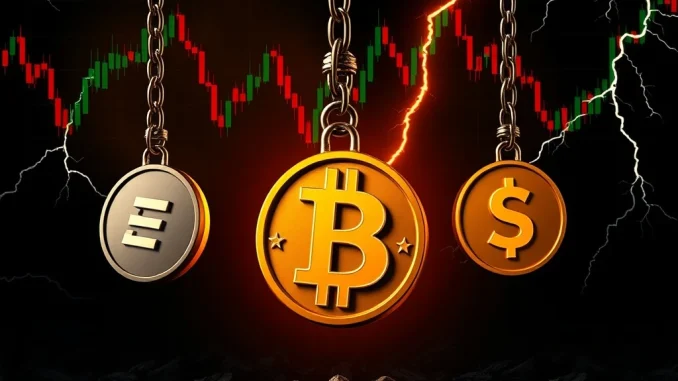 Shocking ETH Liquidations: Ethereum Dominates $76.51M in Forced Long Position Closures Chart depicting significant ETH liquidations in the crypto perpetual futures market, illustrating forced long position closures.