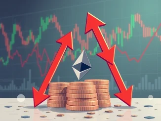 A chart illustrating significant ETH liquidations impacting the crypto market, highlighting the volatility in leveraged trading.