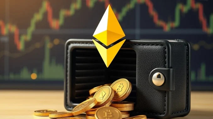 Visualizing a large **ETH withdrawal** from **Binance** by **Trend Research**, signifying a major **cryptocurrency movement**.