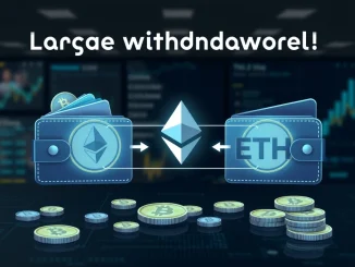 Illustrating a major ETH withdrawal from FalconX by three new wallets, highlighting significant on-chain activity.